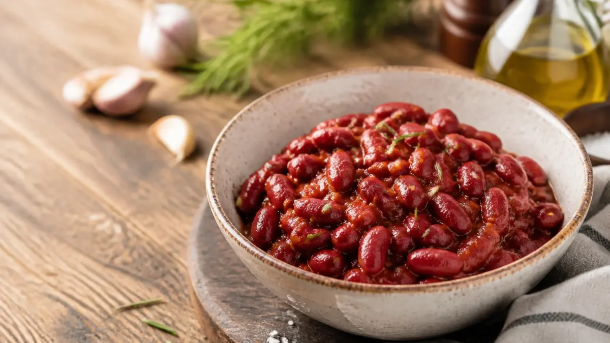 Zuppa di fagioli borlotti al pomodoro con rosmarino