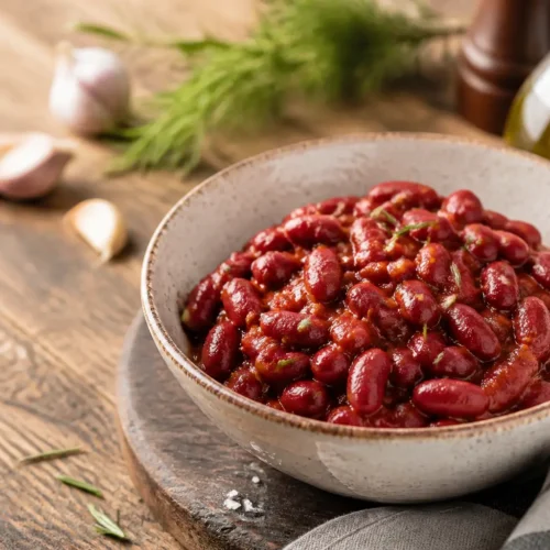 Zuppa di fagioli borlotti e rosmarino