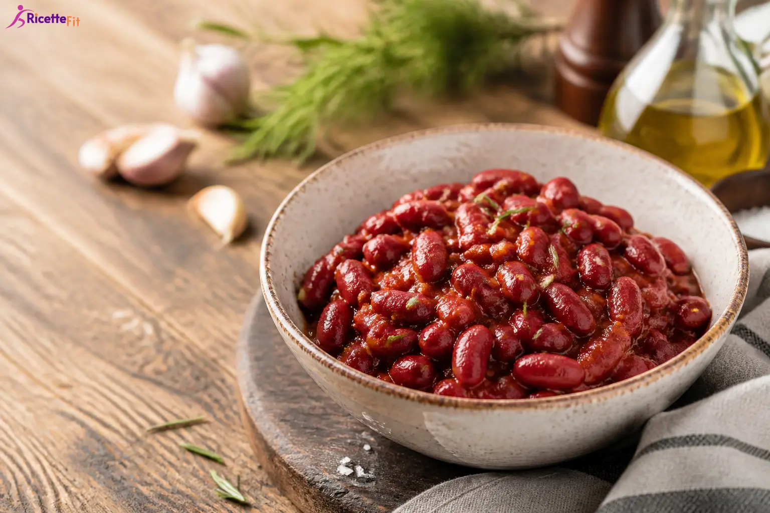 Zuppa di fagioli borlotti al pomodoro con rosmarino