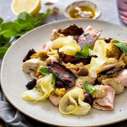Arrosto freddo e tripla melanzana