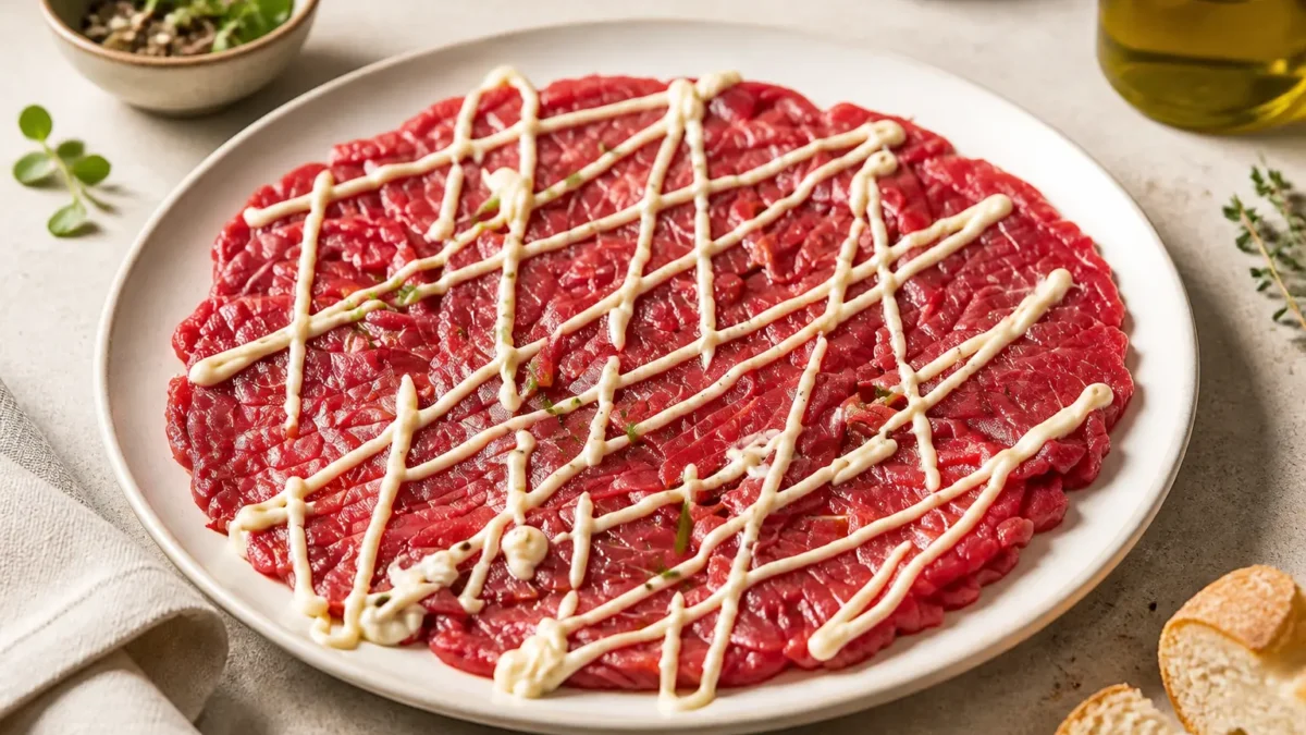 Carpaccio alla Cipriani fit con salsa cremosa light