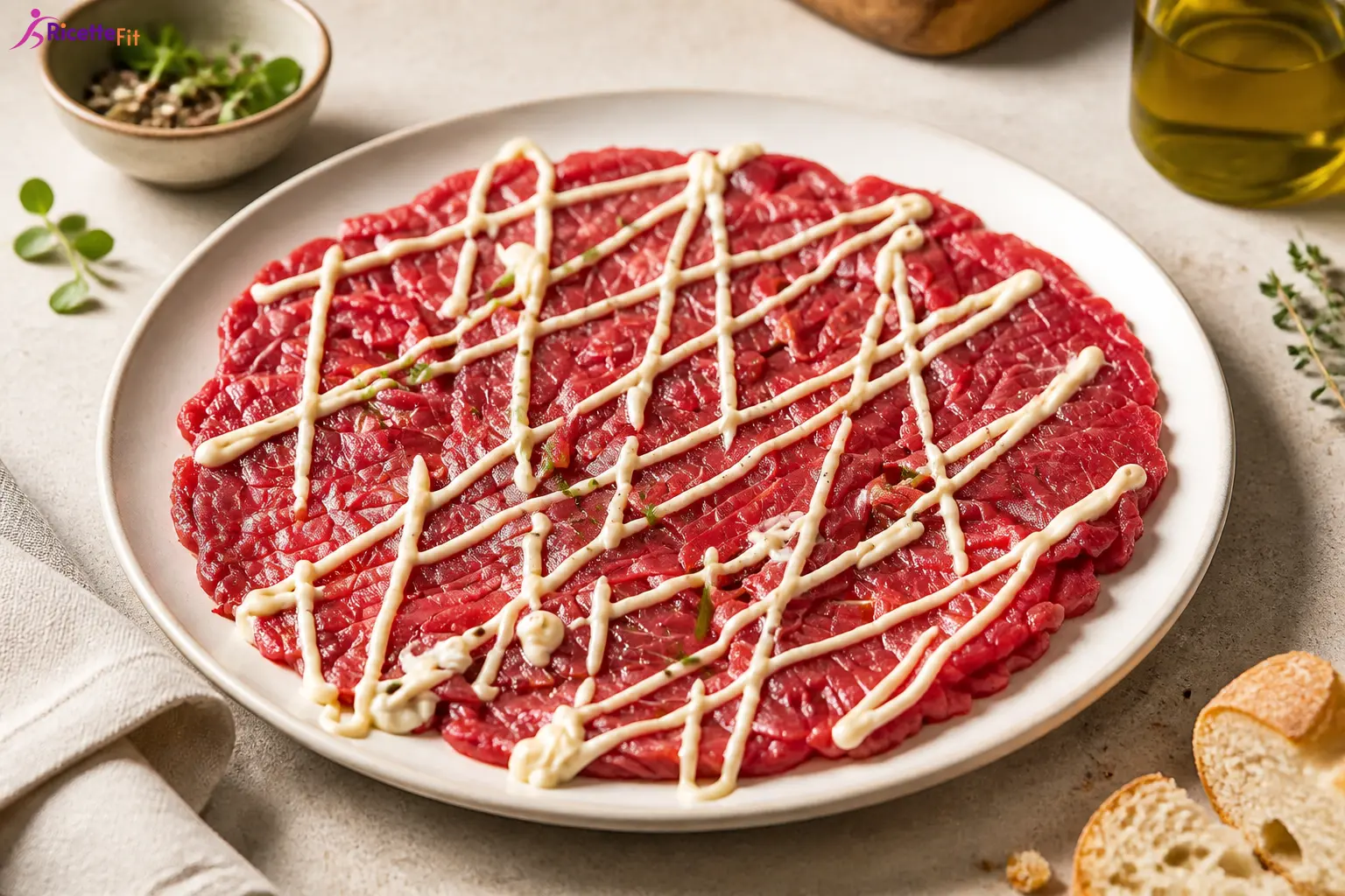 Carpaccio alla Cipriani fit con salsa cremosa light