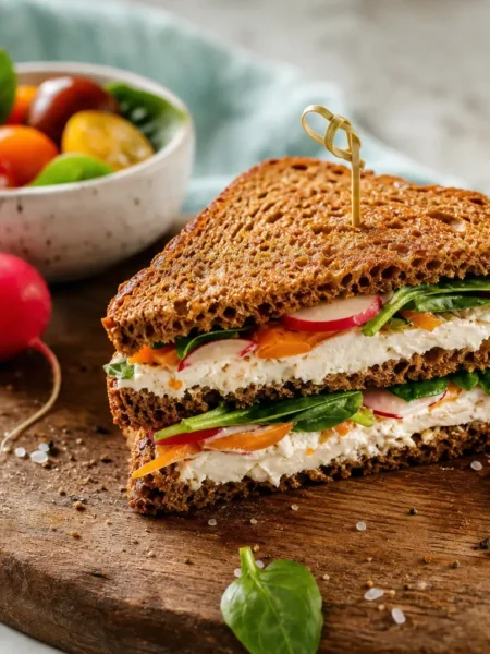Club sandwich fit al pollo con pane integrale e verdure croccanti
