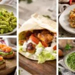 5 ricette fit per il pranzo: pasta ai broccoli, piadina con tempeh e tzatziki, gamberi saltati, toast con salmone e avocado, frittata di spinaci