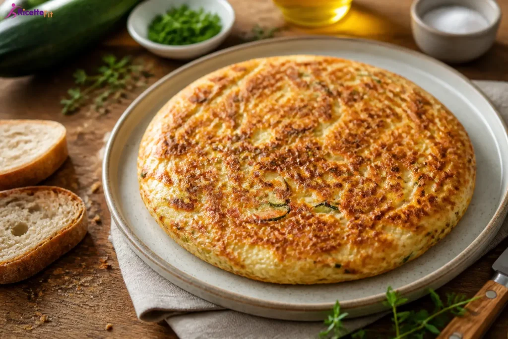 Frittata di albumi con zucchine e feta light dorata