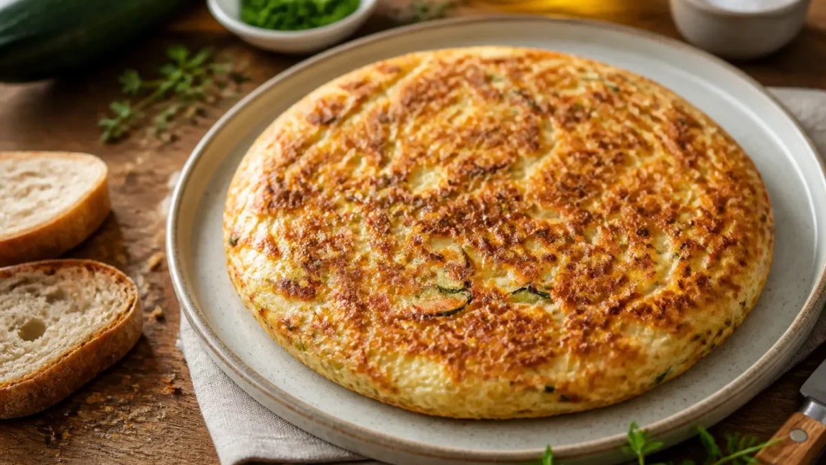 Frittata di albumi con zucchine e feta light dorata