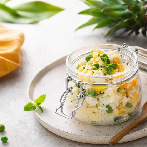Insalata di riso mango e ananas