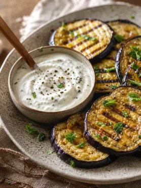 Melanzane grigliate con salsa allo yogurt greco e menta