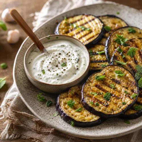Melanzane grigliate con salsa allo yogurt e menta