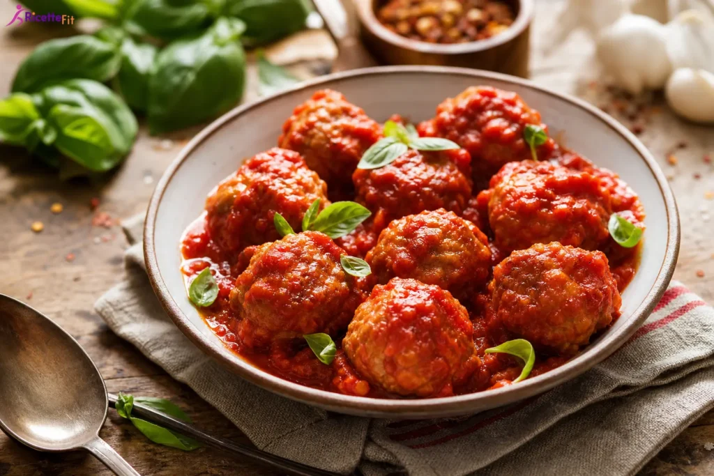 Polpette di pesce spada al sugo con basilico fresco