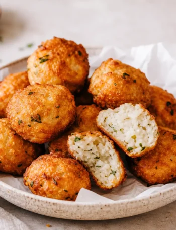 Polpette di spigola e patate light al forno dorate con prezzemolo