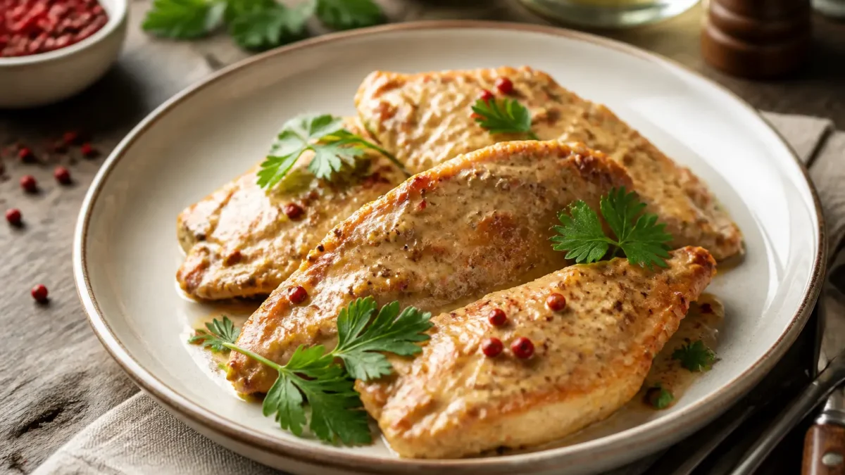 Tacchino in padella con salsa allo yogurt greco e senape