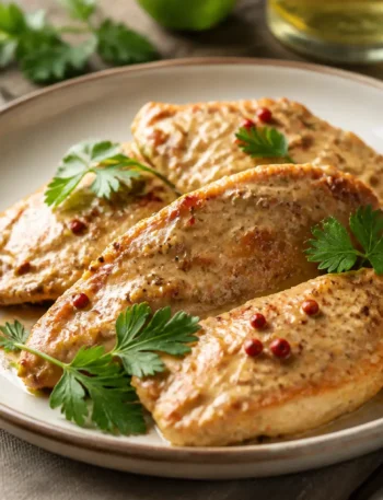 Tacchino in padella con salsa allo yogurt greco e senape