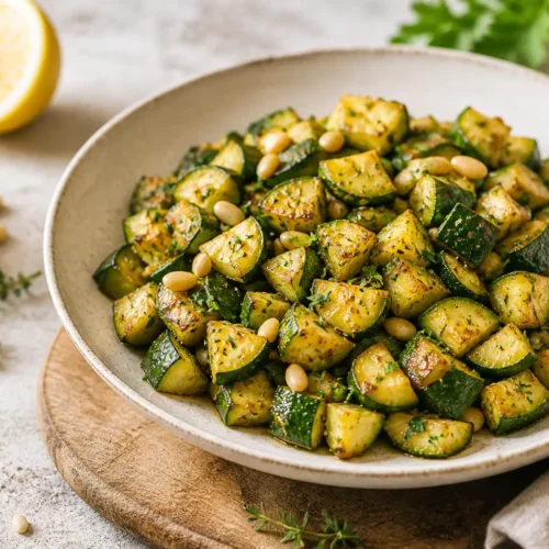 Zucchine trifolate con limone e mandorle tostate