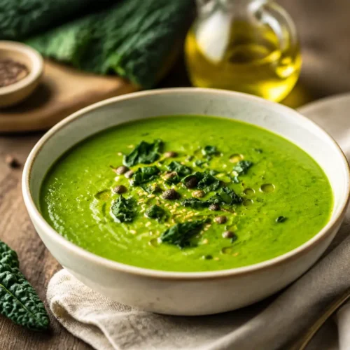 Zuppa cremosa di broccoli e porri
