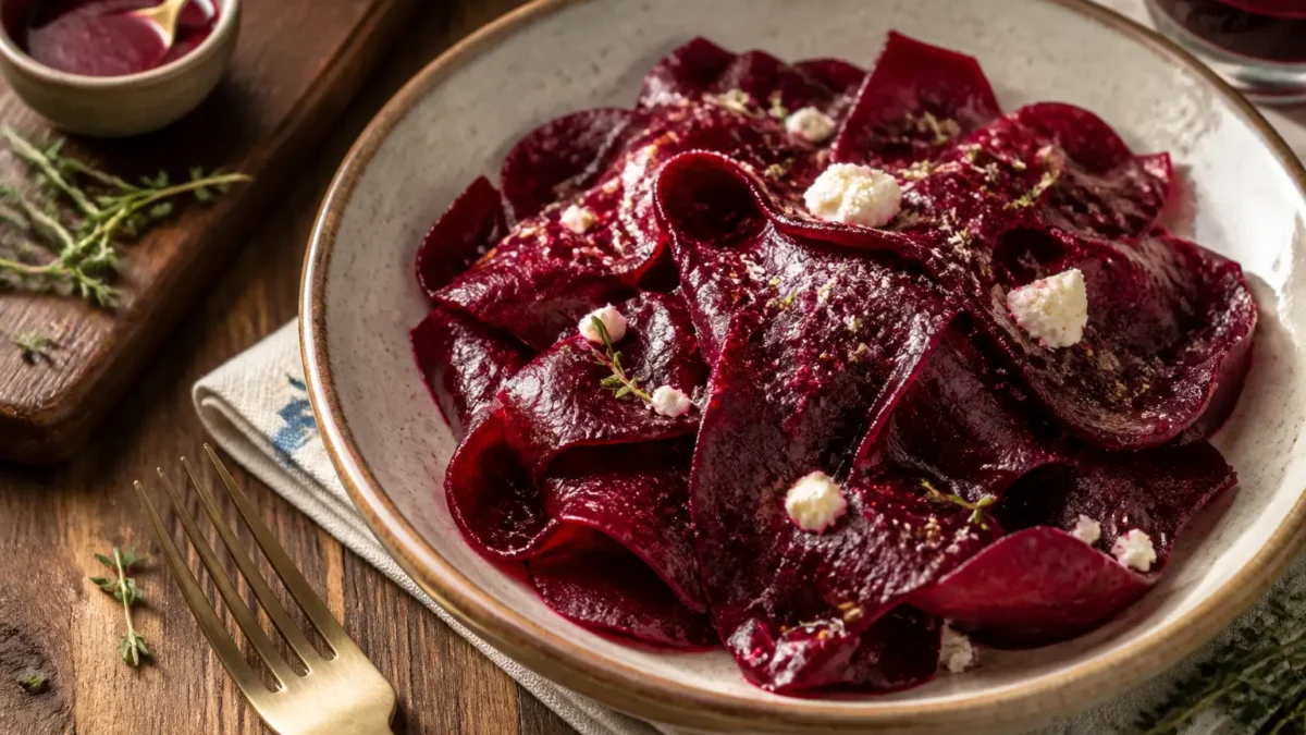Barbabietole agrodolci al finocchietto con ricotta salata