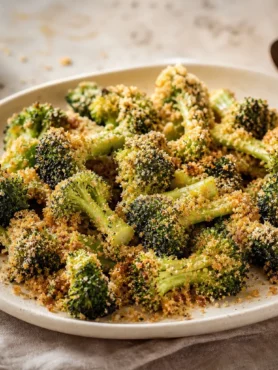 Broccoli croccanti al forno con pangrattato integrale e limone