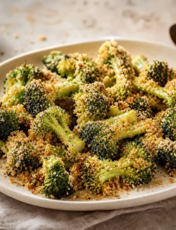 Broccoli croccanti al forno con pangrattato integrale e limone