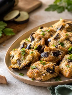 Crocchette di melanzane al forno fit con prezzemolo fresco