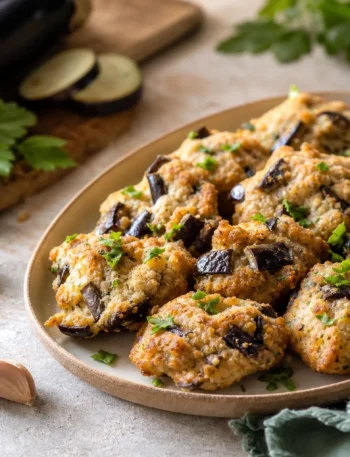 Crocchette di melanzane al forno fit con prezzemolo fresco