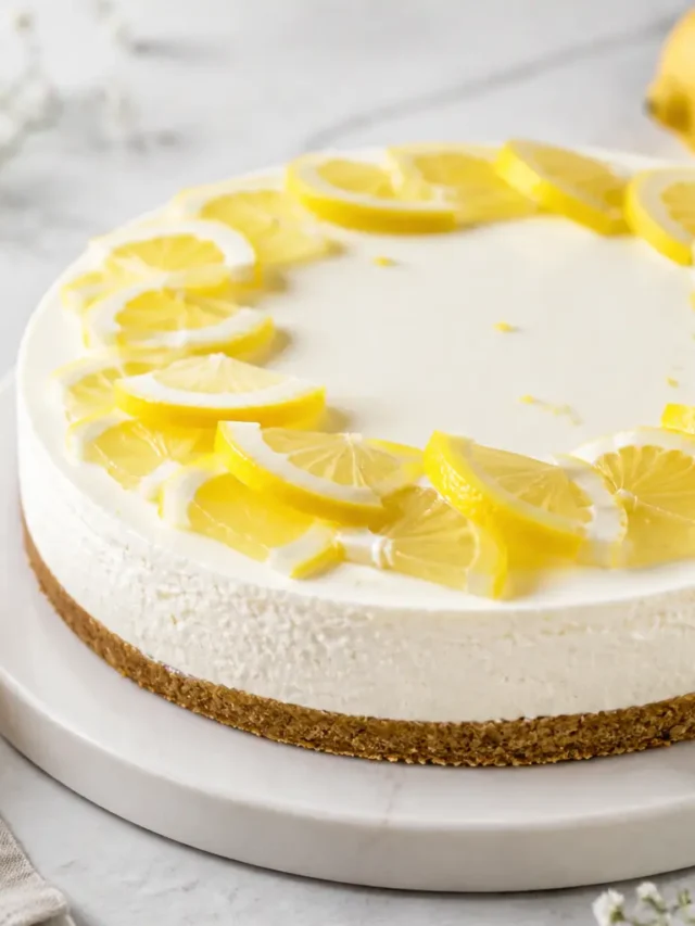 Torta fredda al limone fit con yogurt greco e base integrale