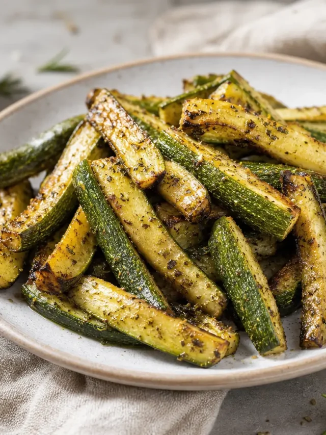 Zucchine con friggitrice ad aria dorate con erbe aromatiche