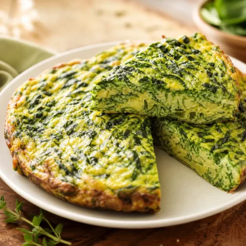 Frittata di albumi con spinaci e ricotta