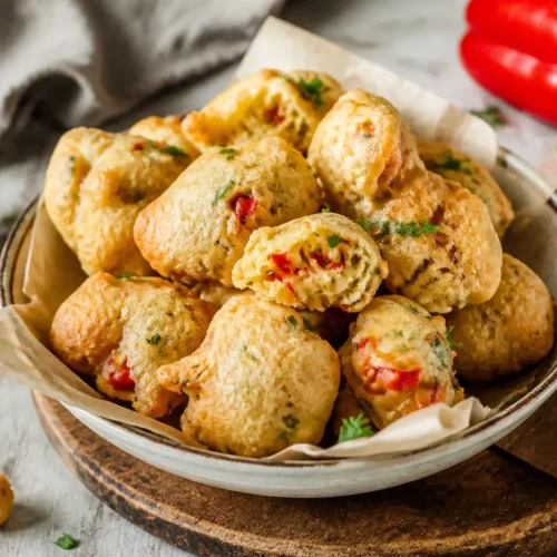 Frittelle ai peperoni al forno o in friggitrice ad aria