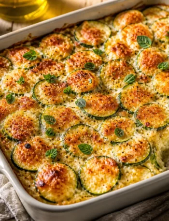 Gratin di zucchine con quinoa e prosciutto cotto in pirofila