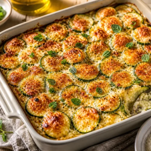 Gratin di zucchine con quinoa e prosciutto