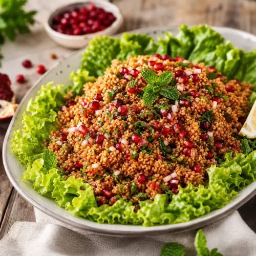 Insalata di bulgur con melograno e menta