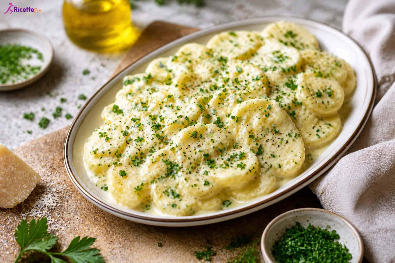Insalata di patate con maionese aromatica, yogurt greco ed erbe fresche