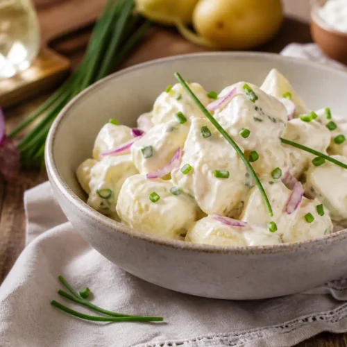 Insalata di patate novelle e yogurt all’erba cipollina
