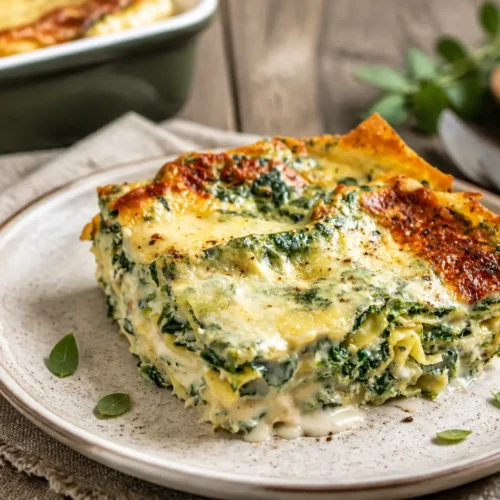 Lasagne light con spinaci e yogurt