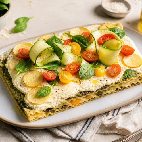 Lasagnette al limone con ricotta, zucchine e spinacini