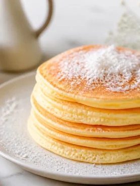 Pancakes al cocco fit soffici con cocco rapè