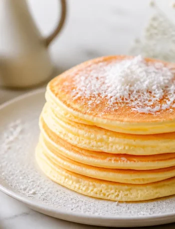 Pancakes al cocco fit soffici con cocco rapè