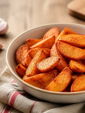 Patate dolci al forno con paprika affumicata e salsa rossa