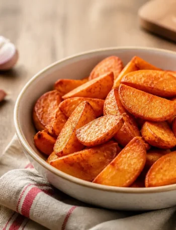Patate dolci al forno con paprika affumicata e salsa rossa