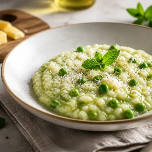 Risotto ai piselli e menta