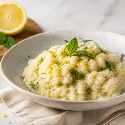 Risotto al basilico e limone
