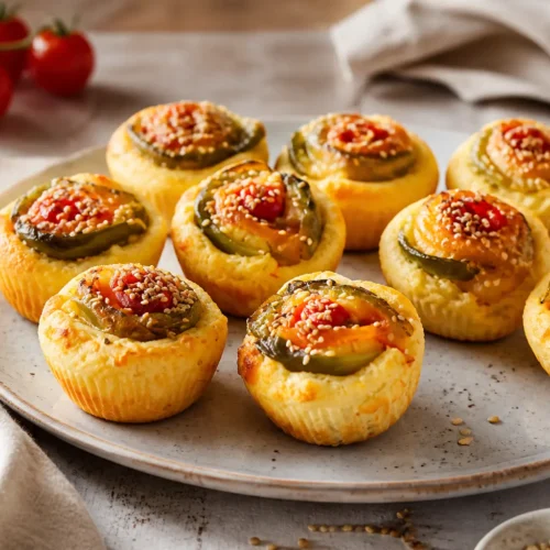 Rose di peperoni fit in formato muffin salato