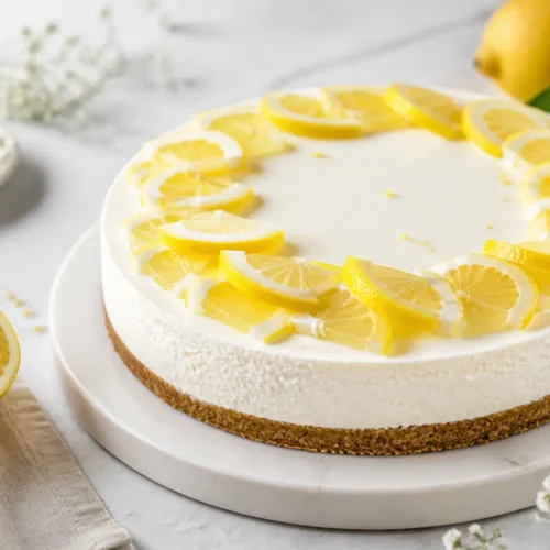 Torta fredda al limone fit