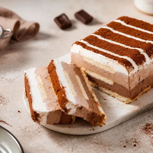 Tronchetto gelato panna e cioccolato