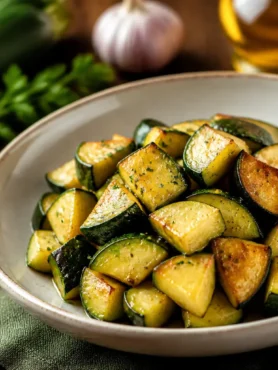 Zucchine alla curcuma dorate in ciotola