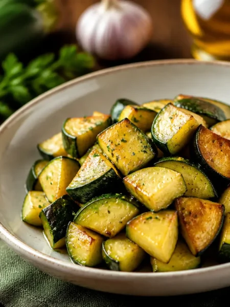 Zucchine alla curcuma dorate in ciotola