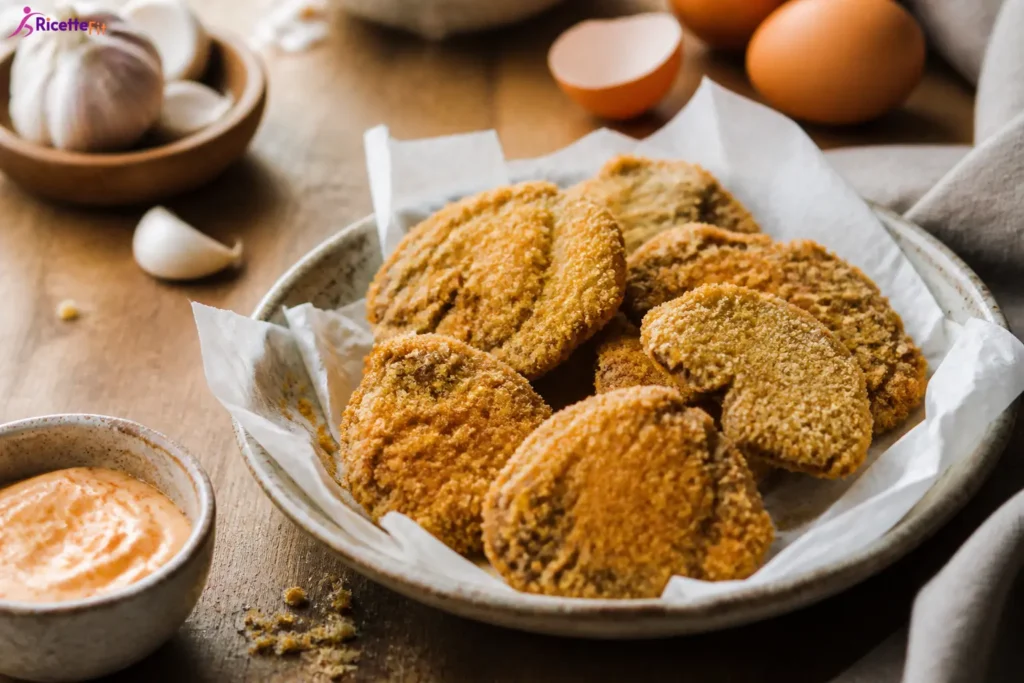 Mazze di tamburo panate e fritte con salsa alla paprika