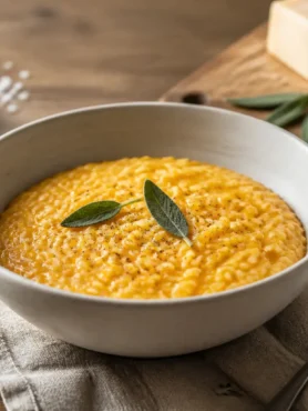 Risotto alla zucca cremoso con salvia e pepe nero
