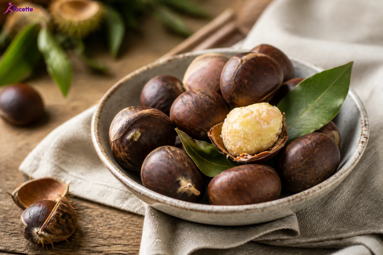 Castagne bollite con alloro e finocchietto